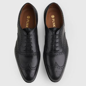 Wingtip Brogue Oxfords Black 439 Goodyear Welted