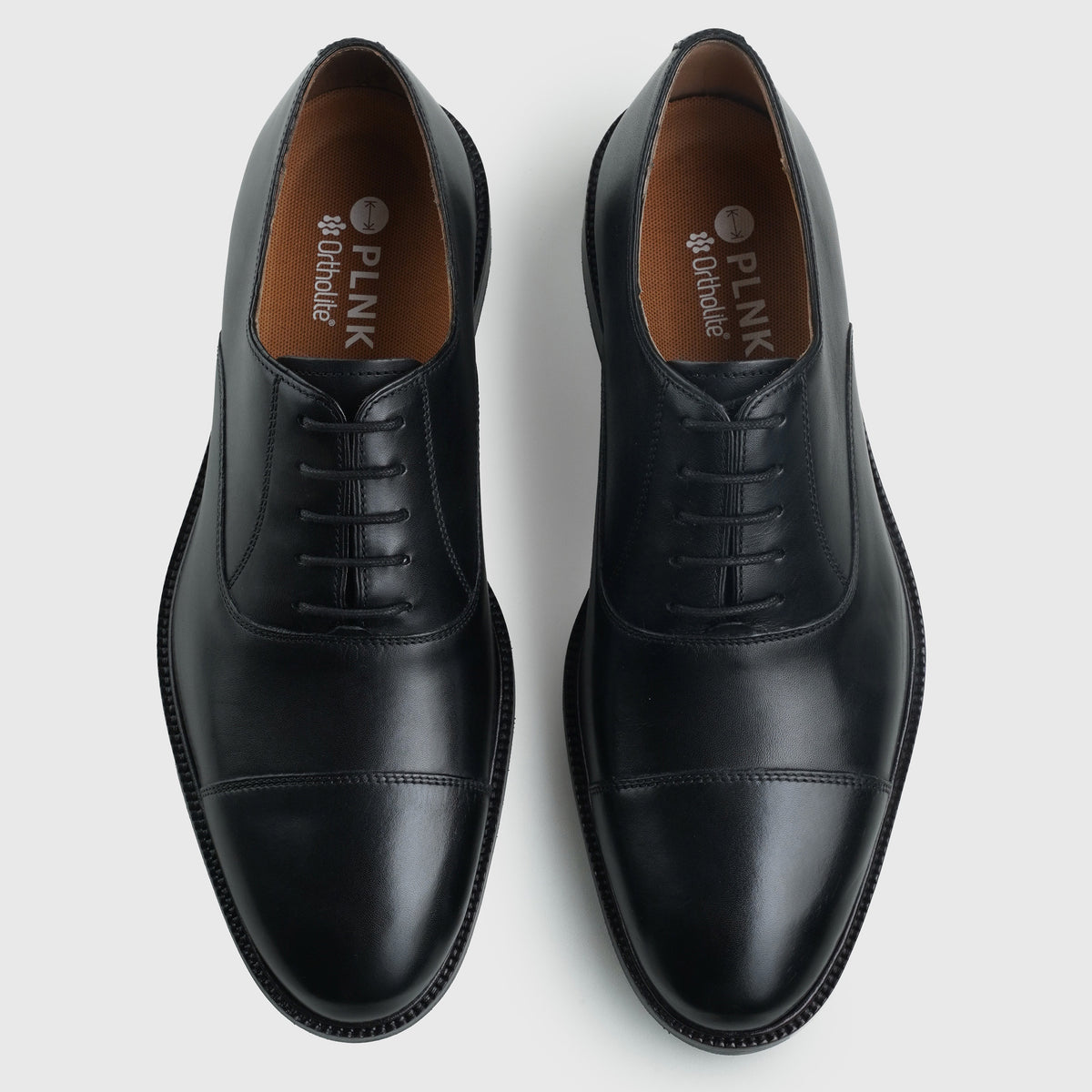 Captoe Oxfords Black 6187 - PLNK Shoes