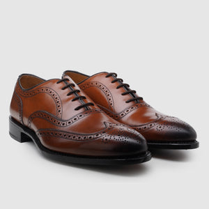 Wingtip Brogue Oxfords Tan 439 Goodyear Welted